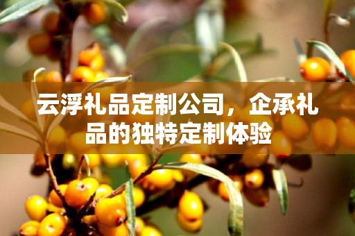 云浮礼品定制公司，企承礼品的独特定制体验